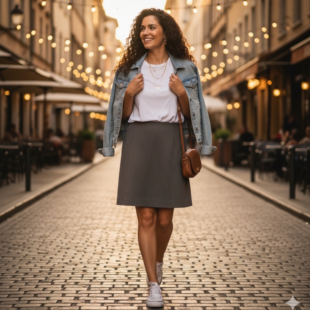 Express Gray Skirt